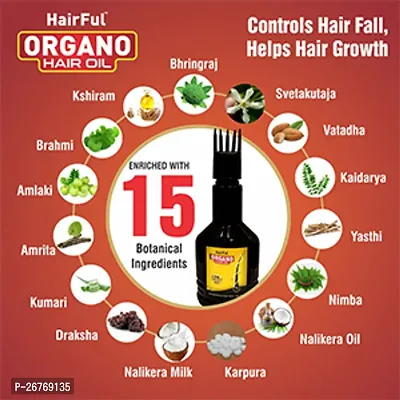 HairFuL ORGANO HAIR OIL-100% AYURVEDIC WITH 15 NATURAL OILS  HERBS FOR HAIR GROWTH Hair Oil(Pack of 1) Hair Oil (120 ml)-thumb2