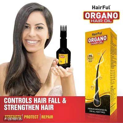HairFuL ORGANO HAIR OIL-100% AYURVEDIC WITH 15 NATURAL OILS  HERBS FOR HAIR GROWTH Hair Oil(Pack of 1) Hair Oil (120 ml)-thumb5