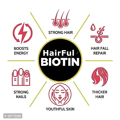 HairFul Biotin Tablets Multivitamin Healthy Hair Supplement Pack of 2 (30 tablets)-thumb4