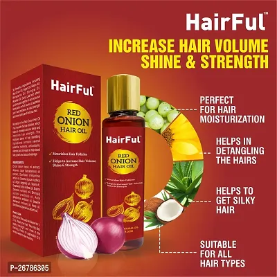 HairFul Herbal Red Onion Hair Oil 120 ML-thumb3