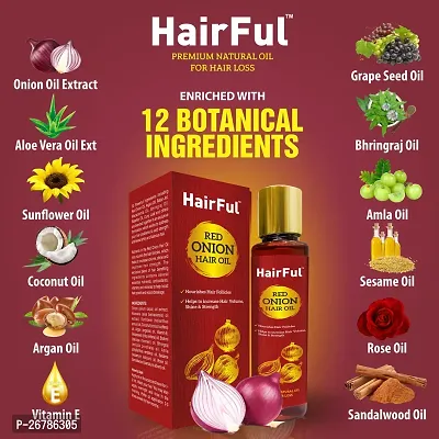 HairFul Herbal Red Onion Hair Oil 120 ML-thumb5