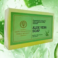 Handmade Aloe Vera Soap Combo Of 2 Pcs Hydrate And Nourishes Skin Natural Soap With Essential Oils Anti Ageing And Anti Septic Soap 125 G X 2-thumb1