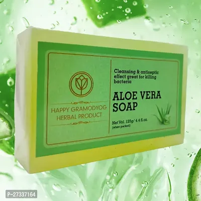 Handmade Aloe Vera Soap Combo Of 2 Pcs Hydrate And Nourishes Skin Natural Soap With Essential Oils Anti Ageing And Anti Septic Soap 125 G X 2-thumb2