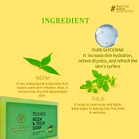 Neem And Tulsi Handmade Soap Combo Of 2 Pcs Pious Herbal Bathing Soap For Hydrated Glowing Healthy Skin Soap 2 X 125Gm-thumb3