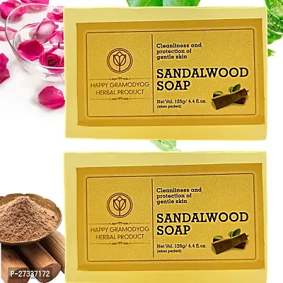 Sandalwood Handmade Soap Combo Of 2 Pcs For Glowing Healthy Skin With Essential Oils Soap 2X125Gm