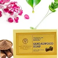 Sandalwood Handmade Soap Combo Of 2 Pcs For Glowing Healthy Skin With Essential Oils Soap 2X125Gm-thumb1