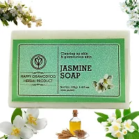 Jasmine Handmade Soap Combo Of 2 Pcs For Glamourous Clean Healthy Skin Deep Cleaning Anti Bacterial Moisturising Soap For All Skin Types 2 X 125Gm-thumb1