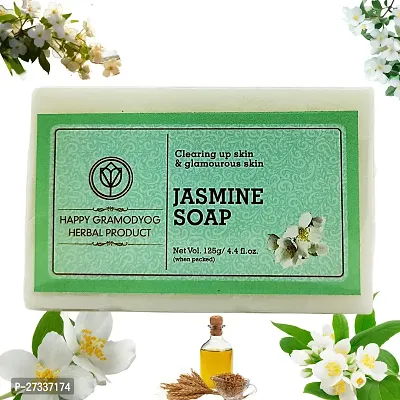 Jasmine Handmade Soap Combo Of 2 Pcs For Glamourous Clean Healthy Skin Deep Cleaning Anti Bacterial Moisturising Soap For All Skin Types 2 X 125Gm-thumb2