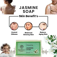 Jasmine Handmade Soap Combo Of 2 Pcs For Glamourous Clean Healthy Skin Deep Cleaning Anti Bacterial Moisturising Soap For All Skin Types 2 X 125Gm-thumb2