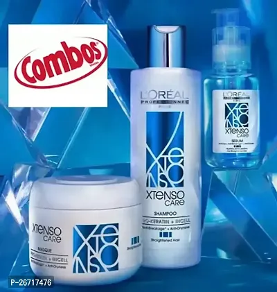 PROFESSIONNEL PARIS Xtenso Care Shampoo + Mask + Serum Combo Pack For Straightened Hair