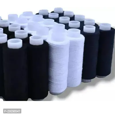 Black and White Thread for Sewing Machine, Combo