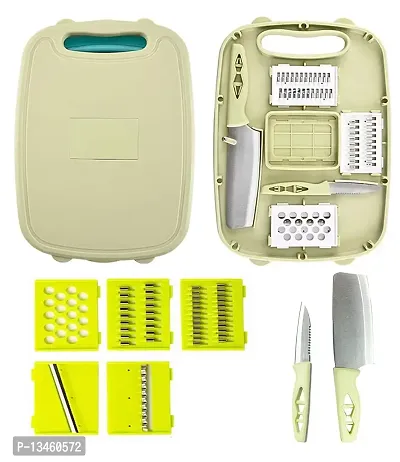 FOKRIM Cutting Board 9 in 1 Multifunctional and Collapsible Chopping Board with Washing Drain Basket 2 Set of Knives Mandoline Slicer Graters and Strainer Foldable Cutting Board-thumb5