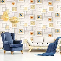 FOKRIM Butterfly Wallpaper for Wall (45x500cm) Self Adhesive Kids Room, Nursery Interior Decor Wallpaper for Walls Living Room self Adhesive Wallpaper Wallpapers-thumb1