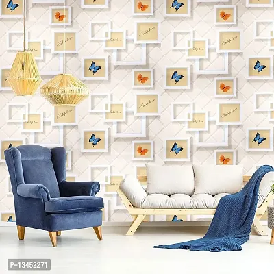 FOKRIM Butterfly Wallpaper for Wall (45x500cm) Self Adhesive Kids Room, Nursery Interior Decor Wallpaper for Walls Living Room self Adhesive Wallpaper Wallpapers-thumb2