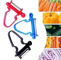 FOKRIM Magic Trio Peeler Slicers Shredders for Fruits and Vegetables with Spiralizer, Julienne, Cutter and Grater Kitchen Helper-thumb4