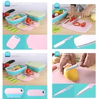 FOKRIM Cutting Board 9 in 1 Multifunctional and Collapsible Chopping Board with Washing Drain Basket 2 Set of Knives Mandoline Slicer Graters and Strainer Foldable Cutting Board-thumb2