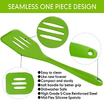 FOKRIM Silicone Spatula Set, 5 PCS Heat Resistant Rubber Spatulas Utensils for Nonstick Cookware Baking Mixing Icing, Seamless  Flexible (Multi)-thumb2