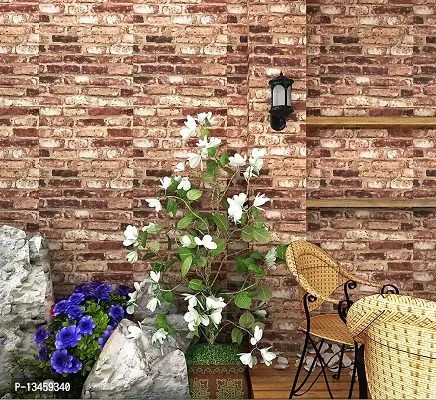 FOKRIM Brick Wallpaper Peel and Stick Wall Sticker, Stone Wallpaper (300 cm X 45 cm)-thumb2