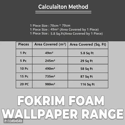 FOKRIM 3D Wall Panels for Interior Wall Decor Wooden Wallpaper for Home and Office (70x70 cm) (1)-thumb4