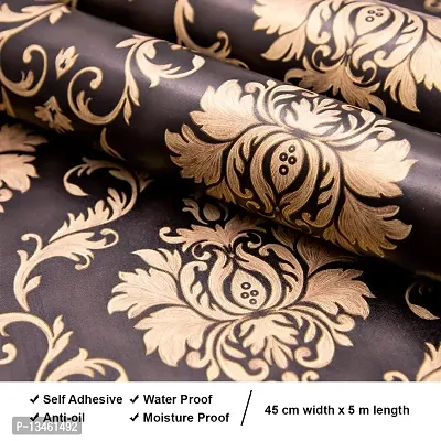 FOKRIM Wall Stickers Luxury Wallpaper (45x500cm (24sq ft) Self Adhesive Wallpaper for Walls Waterproof 3D Wallpaper for Living Room Bedroom Office Kitchen-thumb3