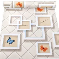 FOKRIM Butterfly Wallpaper for Wall (45x500cm) Self Adhesive Kids Room, Nursery Interior Decor Wallpaper for Walls Living Room self Adhesive Wallpaper Wallpapers-thumb2