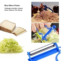 FOKRIM Magic Trio Peeler Slicers Shredders for Fruits and Vegetables with Spiralizer, Julienne, Cutter and Grater Kitchen Helper-thumb4