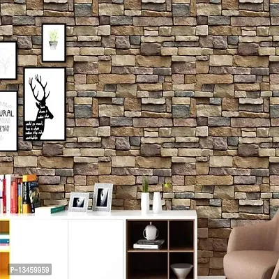 FOKRIM Stone Wallpaper Brick Self-Adhesive Peel and Stick Wallpaper for Wall 45x300cm-thumb3