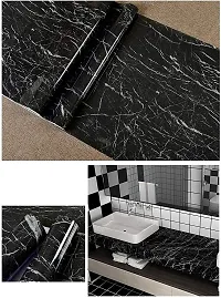 FOKRIM Marble Aluminum Foil Kitchen Stickers Oil-Proof Waterproof Self Adhesive Wallpaper PVC Bathroom Wall Stickers Peel  Stick Contact Paper for Kitchen Fridge Table Furniture-thumb4