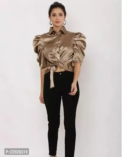 Elegant Satin Top For Women-thumb0