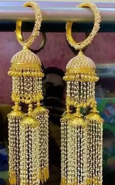 Stylish Fancy Designer Brass Jhumkas For Women