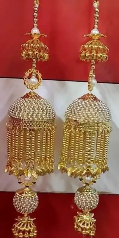 Stylish Fancy Designer Brass Jhumkas For Women