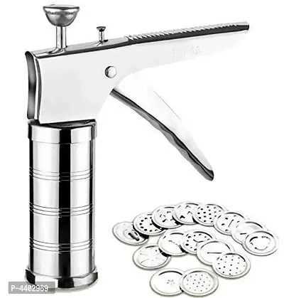 Stainless Steel Kitchen Press/Sev Maker/Chakli Maker with 13 Blades-thumb2