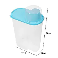 Kitchen Food Storage Container 2500ml Plastic Box Jars for Bulk Grain Kitchen Organizer Storage Tractor with Lid for Home Use (Set of 3)-thumb1