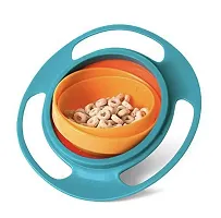 Magic Feeding Bowl Universal 360 Rotate Magic Funny Toys Baby Gyro Feeding Toy Bowl Dishes Kids Boy Girl Spill Proof Bowl (Multicolor, Pack of 1)-thumb1