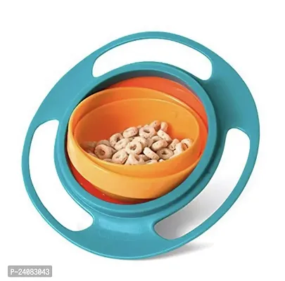 Magic Feeding Bowl Universal 360 Rotate Magic Funny Toys Baby Gyro Feeding Toy Bowl Dishes Kids Boy Girl Spill Proof Bowl (Multicolor, Pack of 1)-thumb2