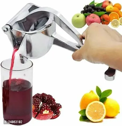 Aluminium Manual Fruit Juicer Orange Juicer Heavy Duty Hand Press Metal Lime Juicer Hand Juicer, juicer Instant, Orange Juicer, Aluminium Handle Juicer (Silver)