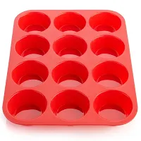 Silicone Cupcake Mould 12 Non Stick Reusable Muffin Baking Tray Pan Baking Tool for Home Kitchen/Microwave Oven Easy to Remove Cake Mold-thumb4