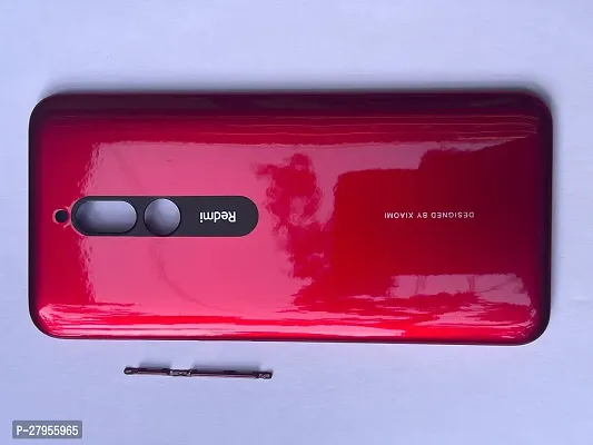 Redmi 8 Mobile Back Panel,Battery cover (Ruby Red)