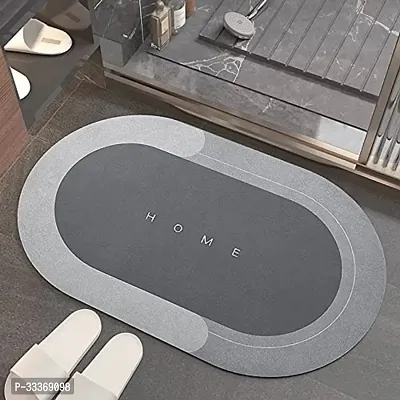 Designer Grey Microfiber Solid Door Mats-thumb0