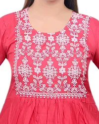 Women Rayon A-line Printed Long Kurti With Pant-thumb3