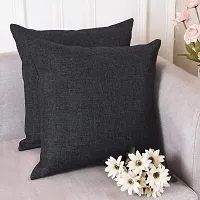 Khooti Jute Cushion Cover, 16x16 (Dark Grey) (Pack of 3)-thumb3