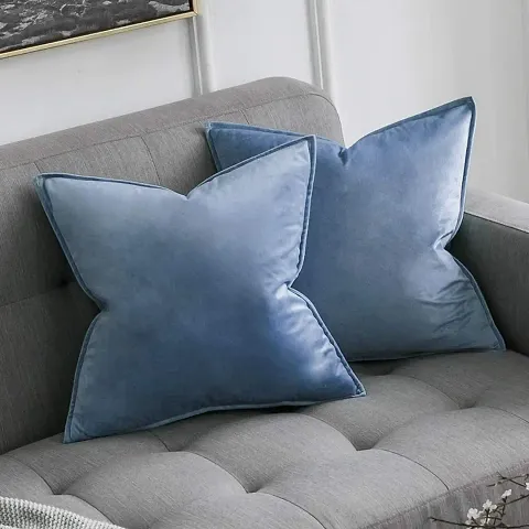 Khooti Decorative C2 Velvet Cushion Cover (Pack of 2)