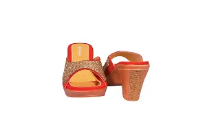 Megafeet Stylish Heel Sandal 306 (Gold, numeric_8)-thumb2