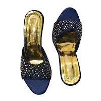 Women Stylish Blue Heel Sandal 314-thumb1