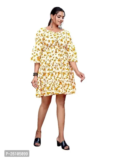 YELLOW BUTTER FLY DRESS-thumb0