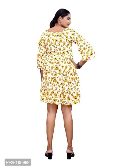 YELLOW BUTTER FLY DRESS-thumb4