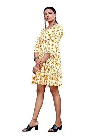 YELLOW BUTTER FLY DRESS-thumb1