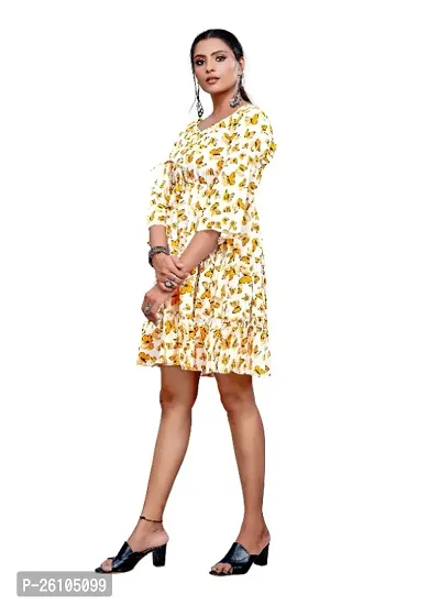 YELLOW BUTTER FLY DRESS-thumb2