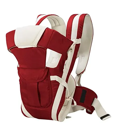 Baby Carry Bags for 0 to 2 Years | Baby Carrier with Safety Belt | Baby Carrier, Carry Bag | Baby - 4 in 1 Bag - Maroon