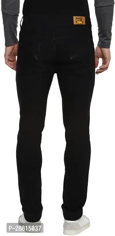 Domini Stylish Black Cotton Blend Mid-Rise Jeans For Men-thumb2